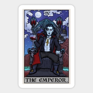 The Emperor Tarot Card Gothic Halloween Count Dracula Vampire Major Arcana Sticker